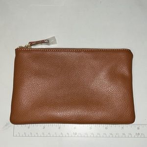 Brown faux leather wallet